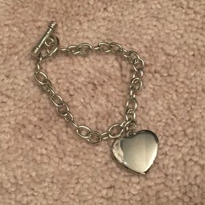 Silver Colored Heart Bracelet